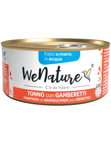 wenature tonno con gamberetti in acqua 85g