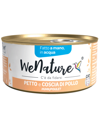 wenature petto e coscia di pollo in acqua 85g