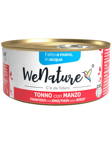 wenature tonno con manzo in acqua 85g