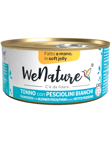 wenature tonno con pesciolini bianchi in soft jelly 85g