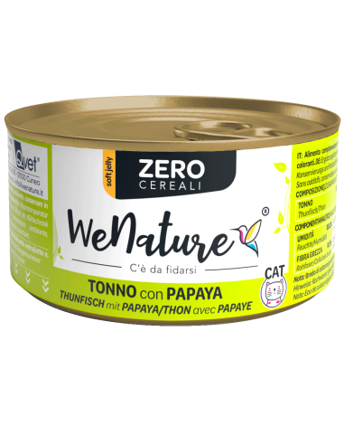 WENATURE ZERO CEREALI TONNO con PAPAYA in soft jelly 85g