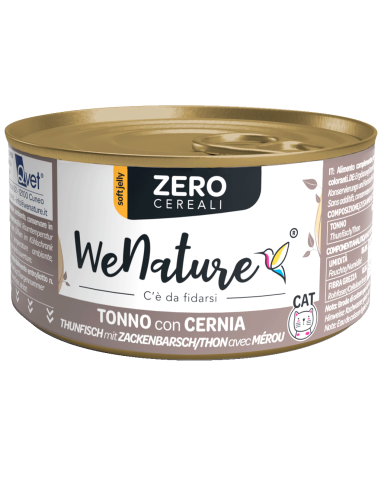 WENATURE ZERO CEREALI TONNO con CERNIA in soft jelly 85g