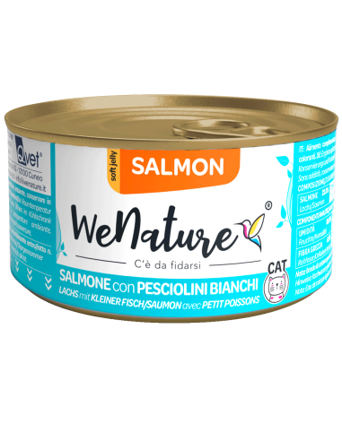 WENATURE SALMON SALMONE con PESCIOLINI BIANCHI in soft jelly 85g