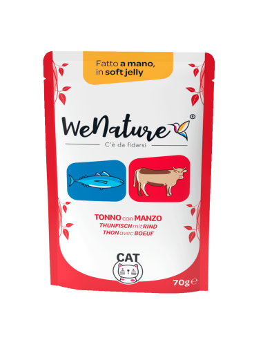 WENATURE TONNO con MANZO in SOFT JELLY 70g pouch