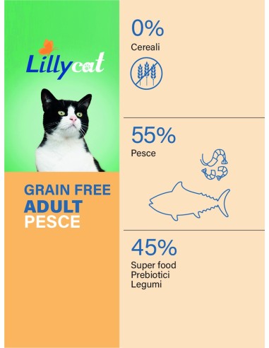 LILLY NATURAL CAT ADULTI - GRAIN FREE TUTTO PESCE