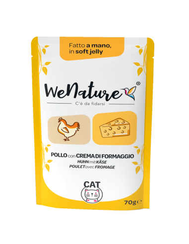 WENATURE POLLO con CREMA di FORMAGGIO in soft jelly 70g pouch