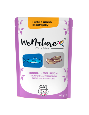 WENATURE TONNO con MOLLUSCHI in SOFT JELLY 70g pouch