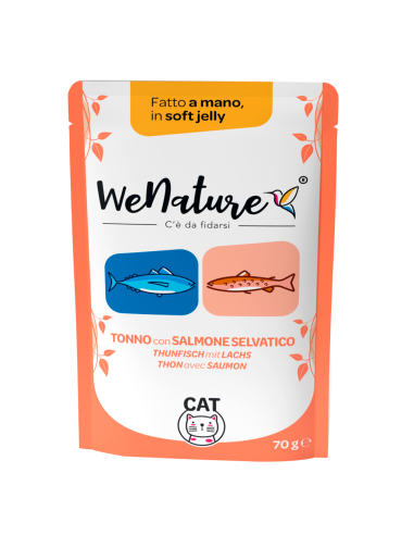 wenature tonno con mortadella di pollo in soft jelly 70g pouch