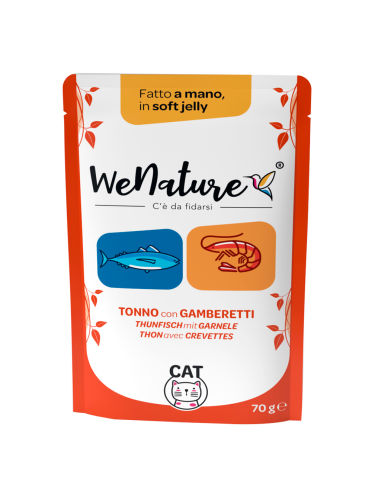 WENATURE TONNO con GAMBERETTI in SOFT JELLY 70g pouch